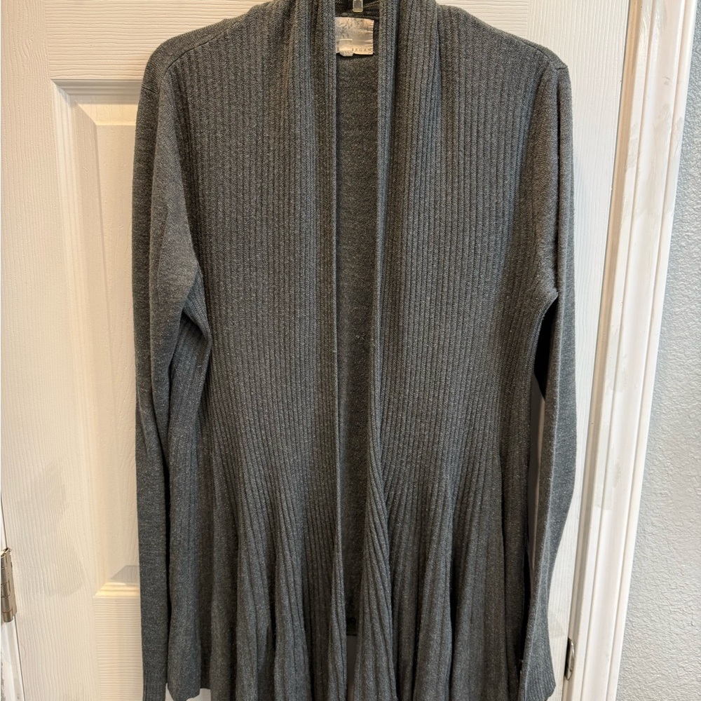 Debbie Morgan Charcoal Open Front Cardigan - Picture 3 of 10